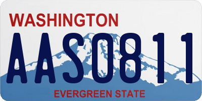WA license plate AAS0811