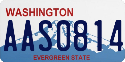 WA license plate AAS0814