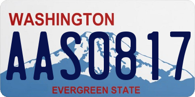 WA license plate AAS0817