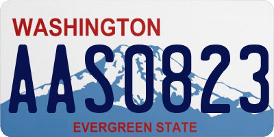 WA license plate AAS0823