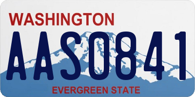 WA license plate AAS0841