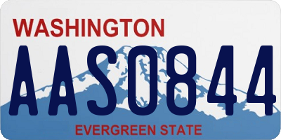 WA license plate AAS0844