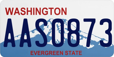 WA license plate AAS0873