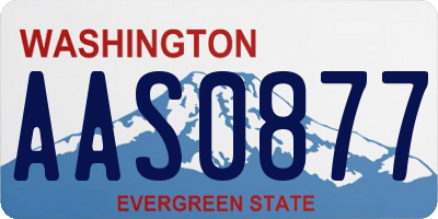 WA license plate AAS0877