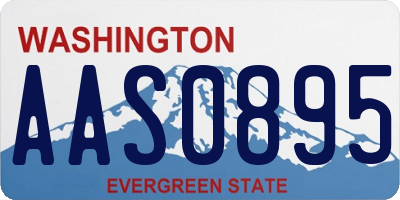 WA license plate AAS0895