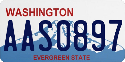 WA license plate AAS0897