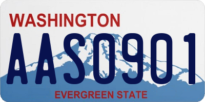 WA license plate AAS0901
