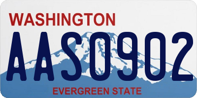WA license plate AAS0902