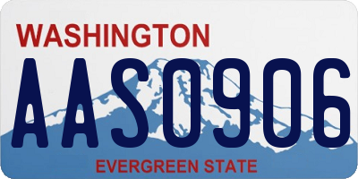 WA license plate AAS0906