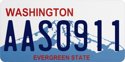 WA license plate AAS0911