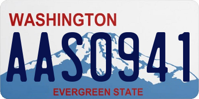 WA license plate AAS0941