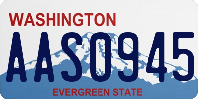 WA license plate AAS0945