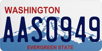 WA license plate AAS0949