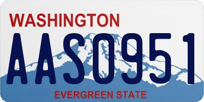 WA license plate AAS0951