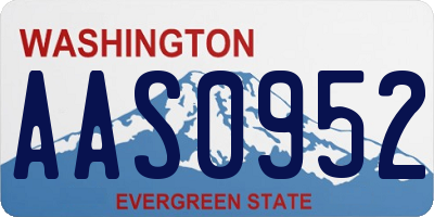WA license plate AAS0952