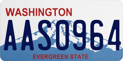 WA license plate AAS0964