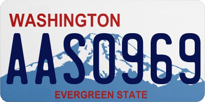 WA license plate AAS0969