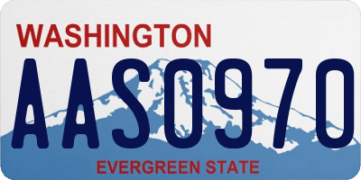 WA license plate AAS0970