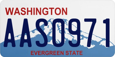 WA license plate AAS0971