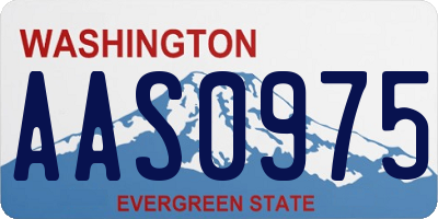 WA license plate AAS0975