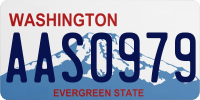 WA license plate AAS0979