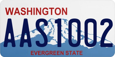 WA license plate AAS1002