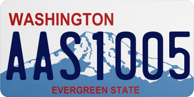 WA license plate AAS1005