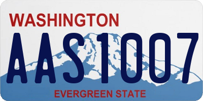 WA license plate AAS1007