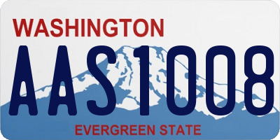 WA license plate AAS1008