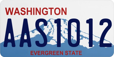 WA license plate AAS1012