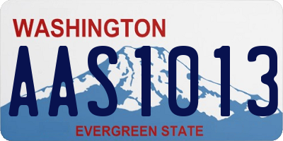 WA license plate AAS1013