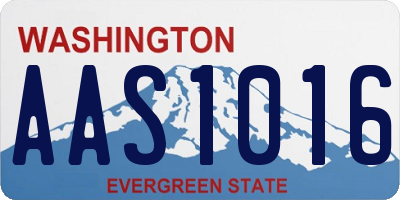 WA license plate AAS1016
