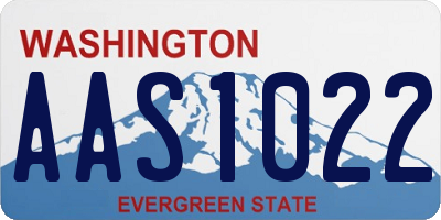 WA license plate AAS1022