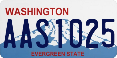 WA license plate AAS1025