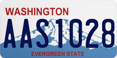 WA license plate AAS1028