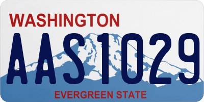WA license plate AAS1029