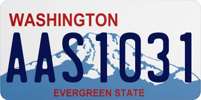 WA license plate AAS1031