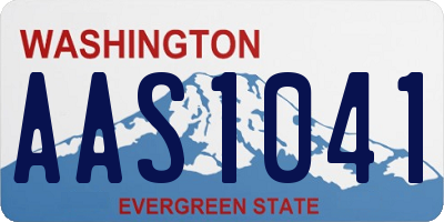 WA license plate AAS1041
