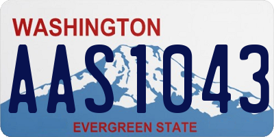 WA license plate AAS1043