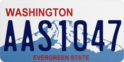 WA license plate AAS1047
