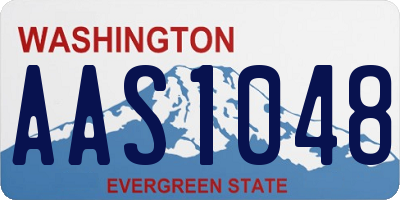 WA license plate AAS1048