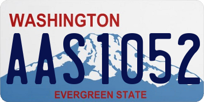 WA license plate AAS1052