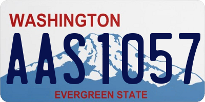 WA license plate AAS1057
