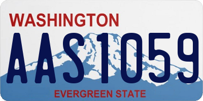 WA license plate AAS1059