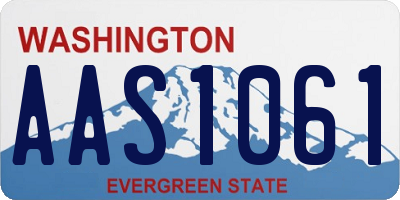 WA license plate AAS1061