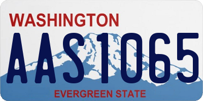 WA license plate AAS1065