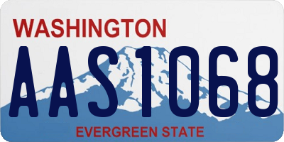 WA license plate AAS1068