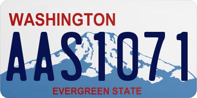 WA license plate AAS1071