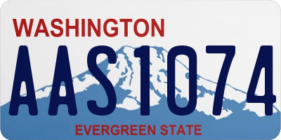 WA license plate AAS1074