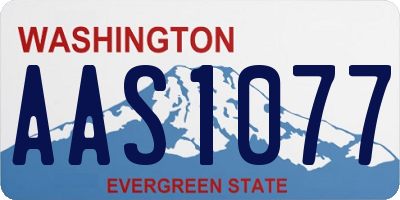 WA license plate AAS1077